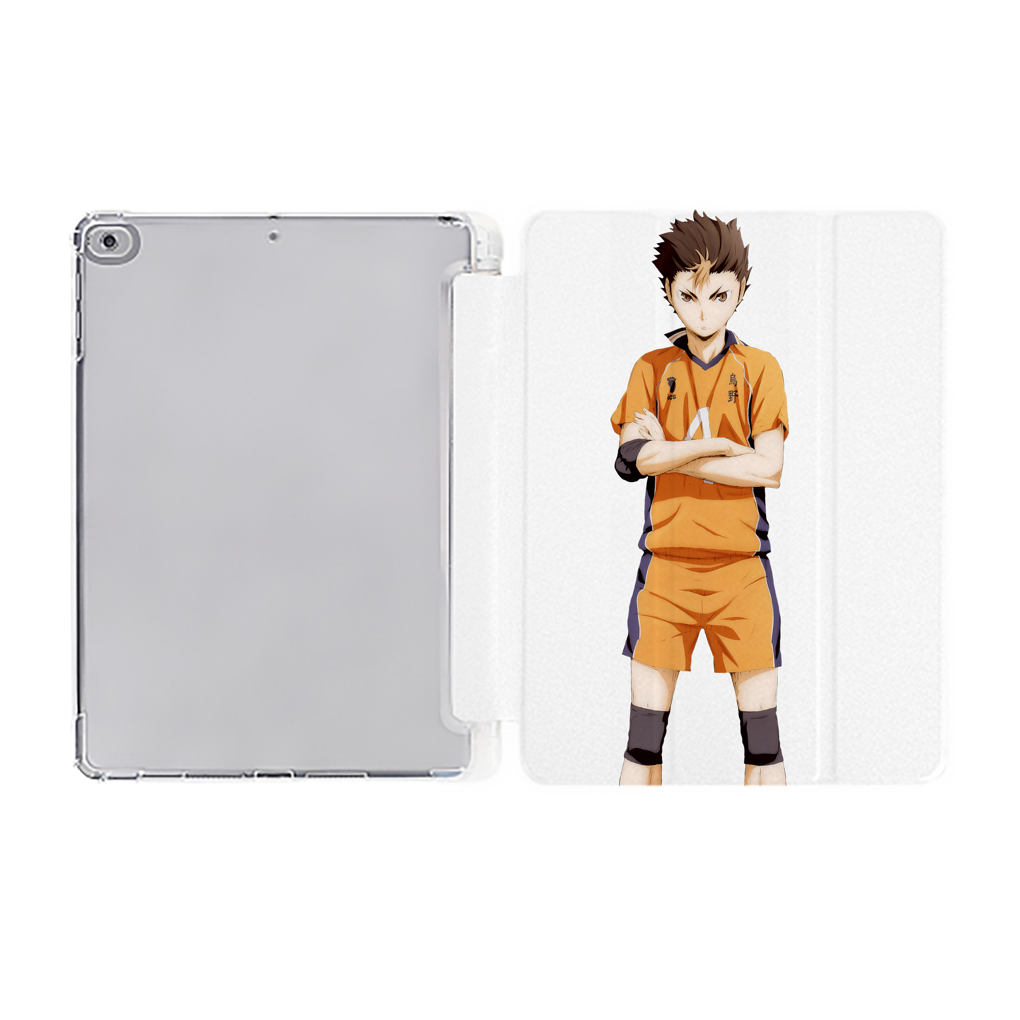 （画像用） ハイキュー!! Haikyu!! IPad ケース ペン収納付き 三つ折りスタンド PUレザー×シリコン 対応機種9.5/10.5/10.9インチ